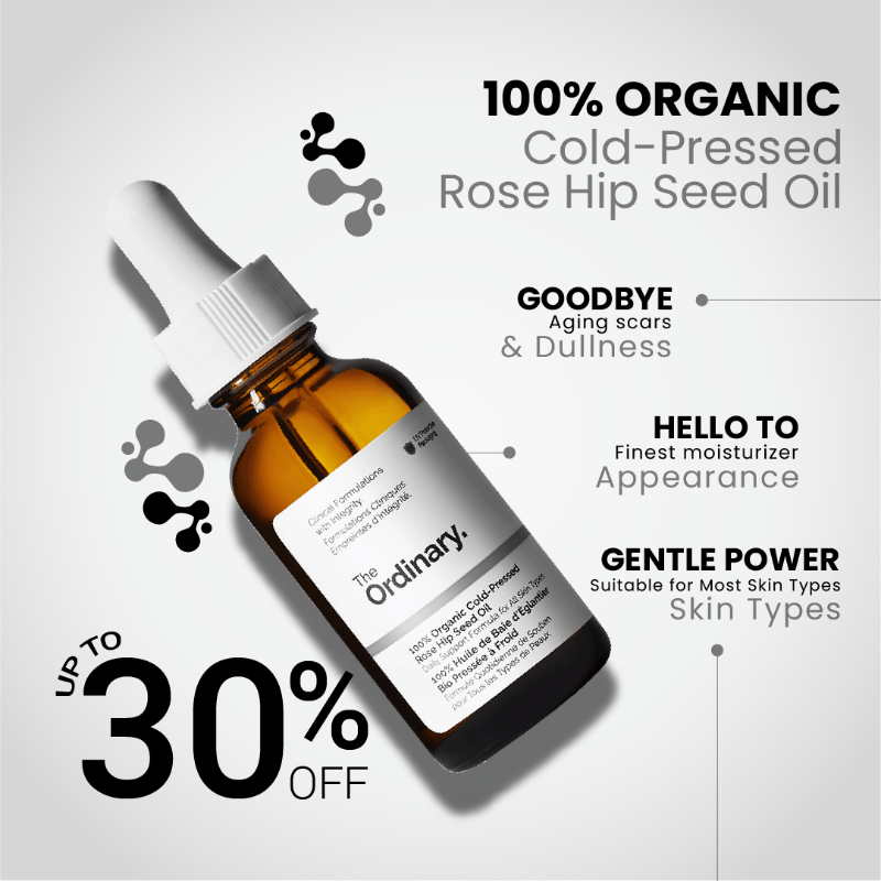 THE ORDINARY 100% ORGANIC COLD-PRESSED ROSE HIP SEED OIL - Glowxii