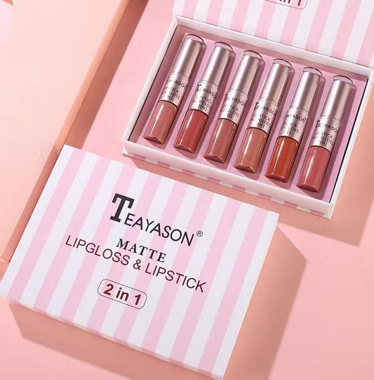 TEAYASON MATTE Lipstick & Lip-gloss 2in1 Glowxii